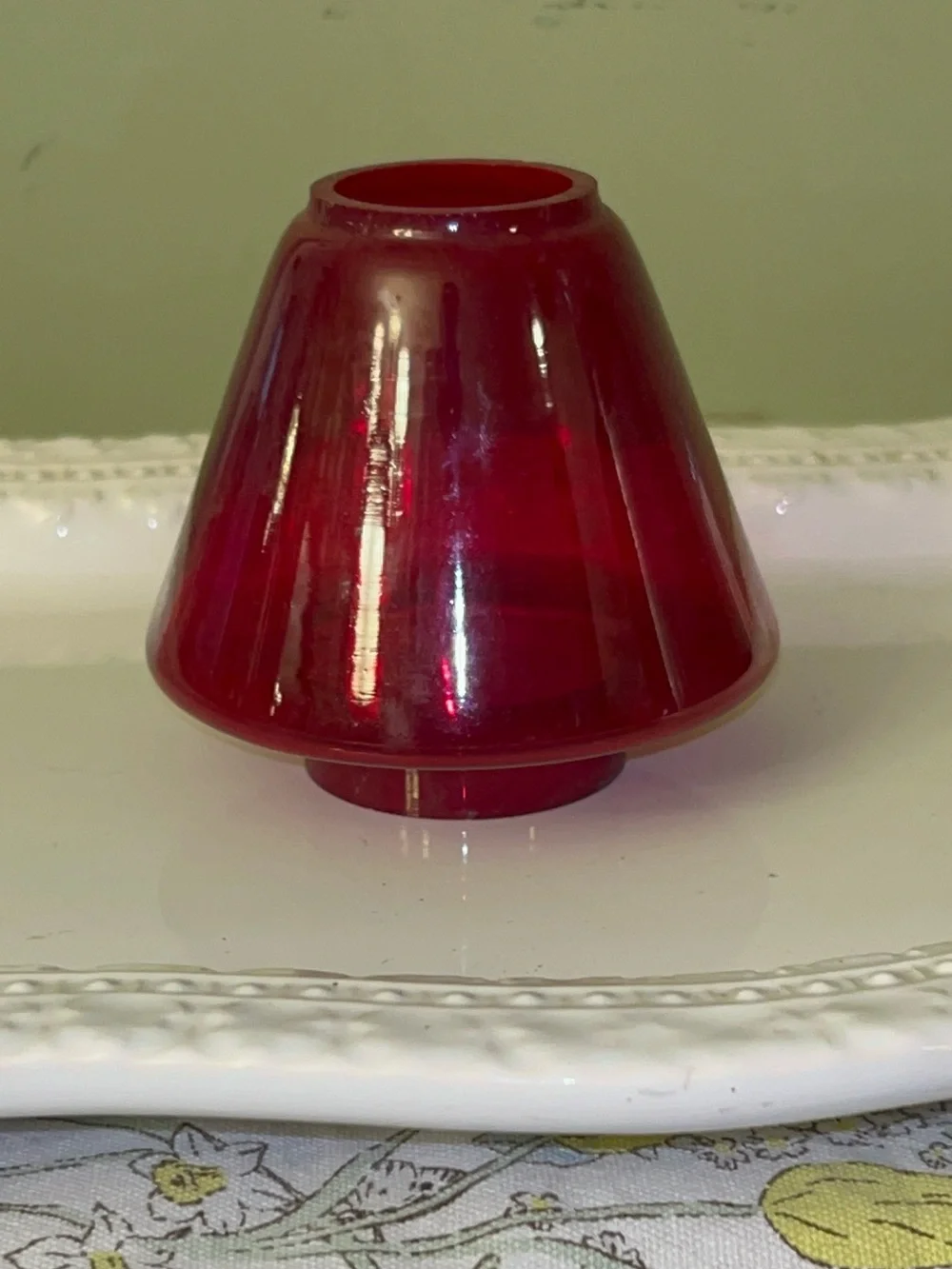 Ruby Red Replacement Shade Hurricane Chimney top Lantern Lamp Globe